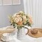 3 Bundles Orange Artificial Peony Flowers, Silk Fake Peony Bouquet with Eucalyptus & Chrysanthemum for Vase Arrangements, Wedding Centerpieces, Home & Party Decor